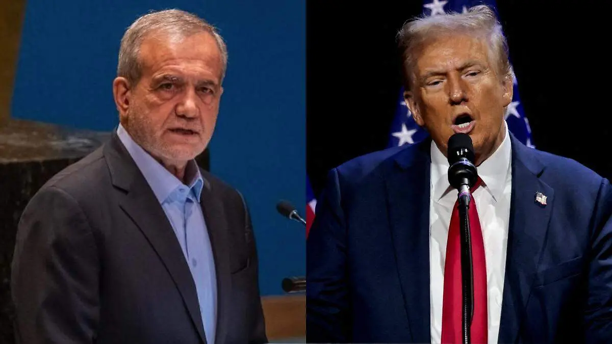 Massoud Pezeshkian y Trump